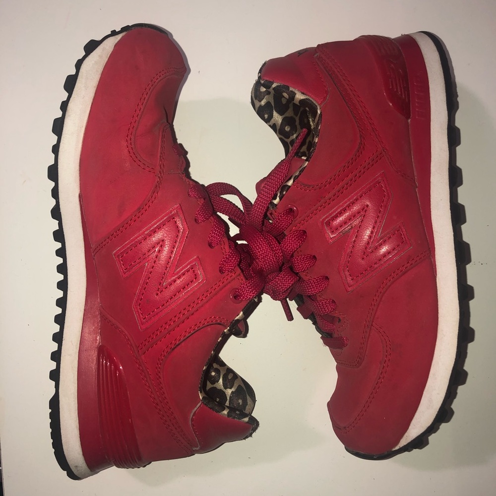 NB red sneakers